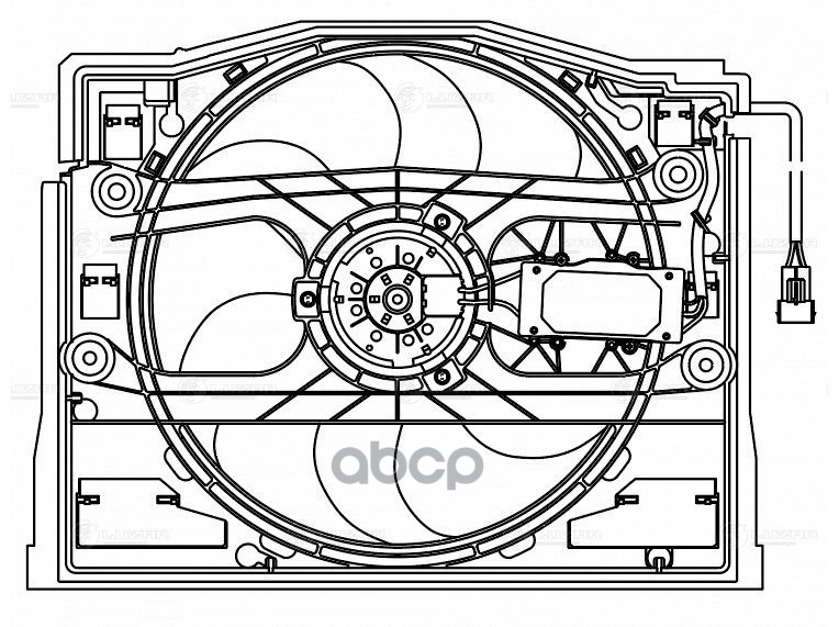 Э/вентилятор кондиц. для а/м BMW 3 (E46) (98-) (с кожухом) (LFAC 2618) LUZAR арт. LFAC2618