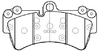 Колодки тормозные дисковые VW: Touareg(18 inch wheels) HSB арт. HP9661