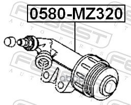 Цилиндр сцепления рабочий Febest арт. 0580MZ320