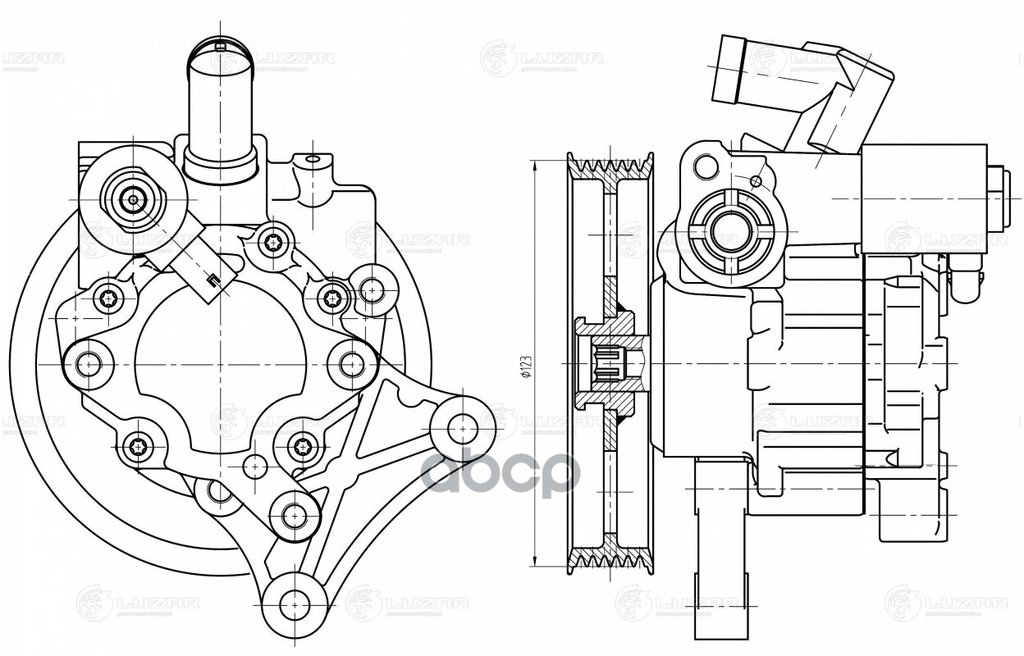 Насос ГУР для а/м Mercedes-Benz C (W204) (07-)/E (C207) 1.8T (с эл. магнит. клапаном) (LPS 1513) LUZAR арт. LPS1513