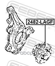 Ступица передняя Febest арт. 2482LAGF