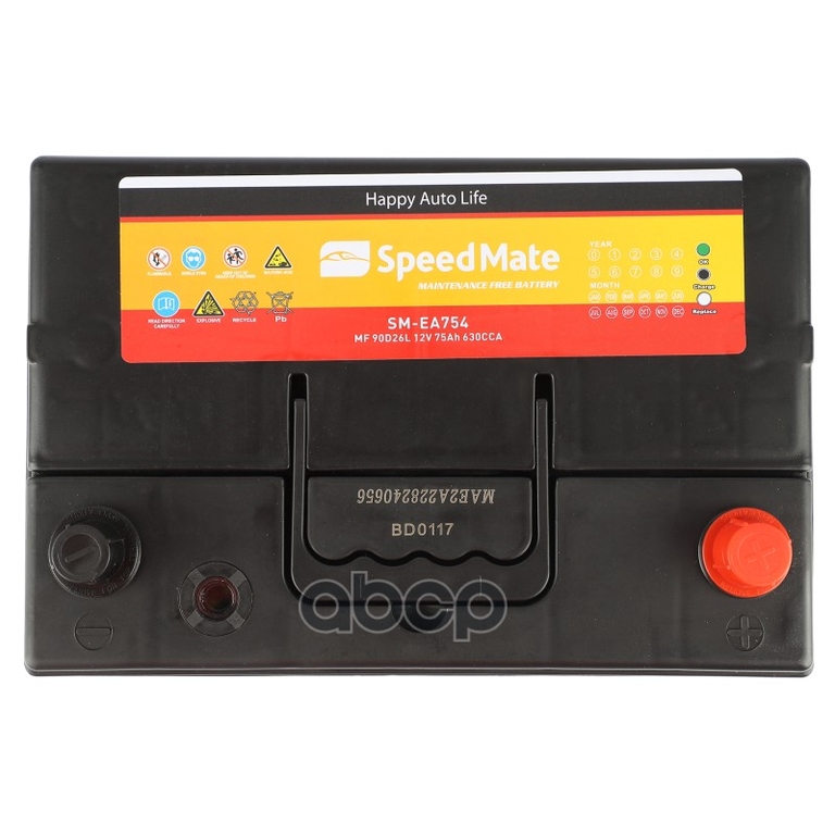 Аккумулятор Premium 12V 75Ah 630A 270x173x222 [-+] SpeedMate арт. SMEA754