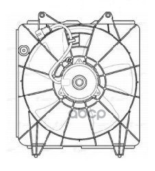 Э/вентилятор кондиц. для а/м Honda Civic 4D (06-) (с кожухом) (LFAC 2304) LUZAR арт. LFAC2304