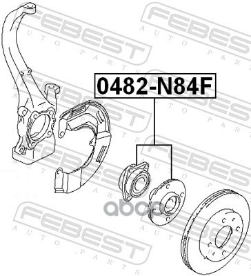 Ступица передняя Febest арт. 0482N84F