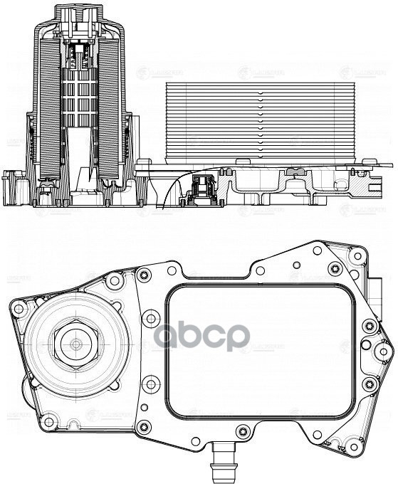 Радиатор масл. в сборе (теплообменник) для а м Land Rover Range Rover LUZAR арт. LOC1007