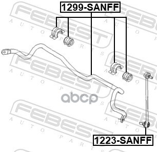 Стабилизатор передний D25.5 Febest арт. 1299SANFF