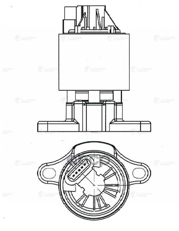 Клапан EGR (рециркуляции выхл. газов) для а/м Chevrolet Cruze (09-)/Lacceti (04-) 1.6i Е4 (LV LUZAR арт. LVEG0503
