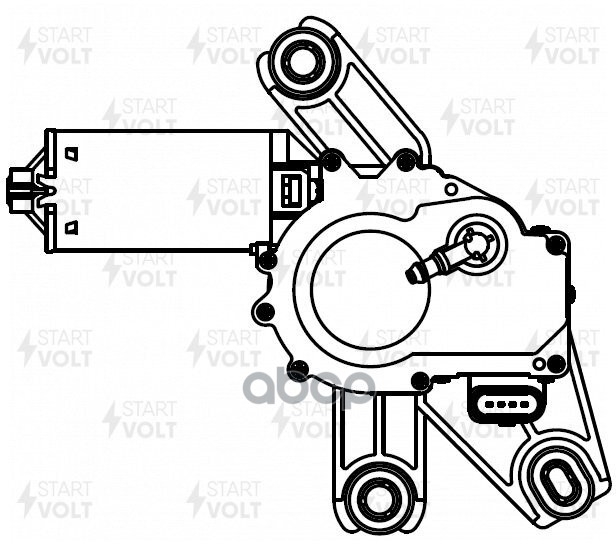 Моторедуктор стеклооч. задний для а/м VAG Tiguan (07-)/Tiguan II (16-)/Golf V (05-) (VWB 1814) STARTVOLT арт. VWB1814