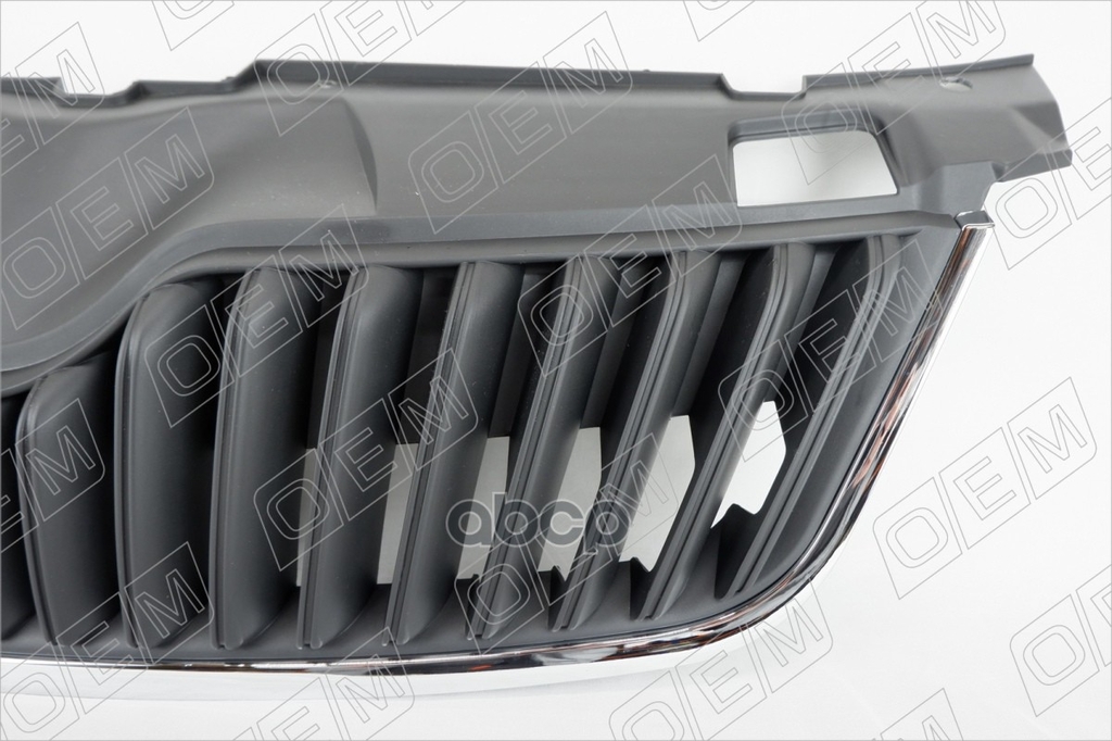 Решетка радиатора Skoda Fabia 2 5J 2010-2014, под накладку O.E.M. арт. OEM3012