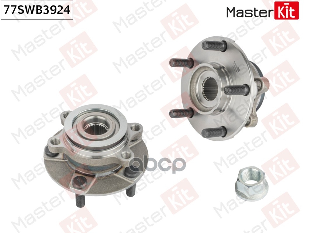 Ступица в сборе с подшипником перед. Nissan X-TRAIL (T31)/Renault KOLEOS I (HY_) 2007 - MasterKit арт. 77SWB3924