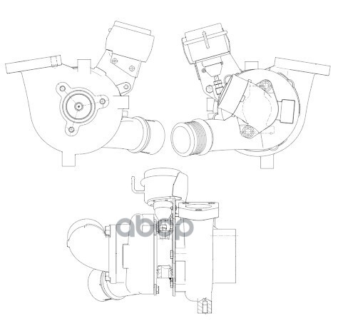 Турбокомпрессор для а/м Hyundai H-1 Starex (11-) 2.5D [D4CB, A2] E-5 (тип BV43) (LAT 0831) LUZAR арт. LAT0831