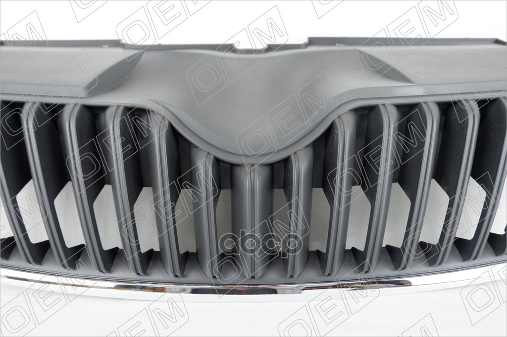 Решетка радиатора Skoda Fabia 2 5J 2010-2014, под накладку O.E.M. арт. OEM3012