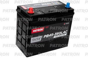 Аккумулятор PATRON ASIA 12V 45AH 360A ETN 1(L+) B24 237x128x200mm B00 11,1kg (тонкие клеммы) PATRON арт. PB45-360LAC