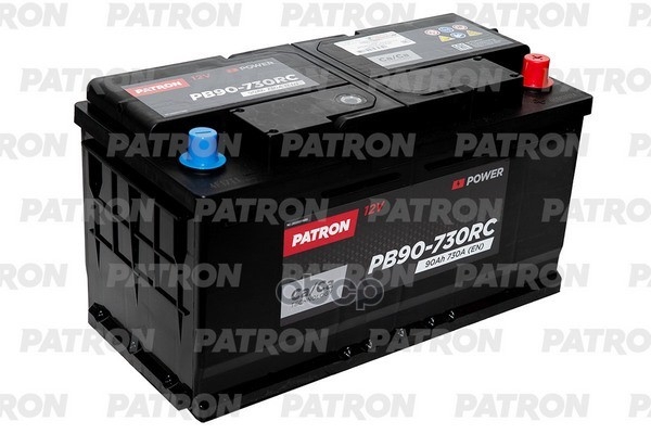 Аккумулятор PATRON POWER 12V 90AH 730A ETN 0(R+) L5 353x175x190mm B09 21,2kg PATRON арт. PB90-730RC