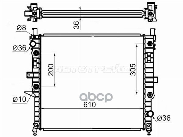Радиатор MERCEDES ML-CLASS W163 2.3/3.2/3.5/4.3/5.0 98-05 Sat арт. MB0005