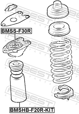 Комплект пылезащитный амортизаторов зад Febest BMSHB-F20R-KIT