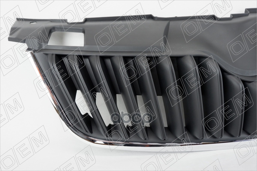 Решетка радиатора Skoda Fabia 2 5J 2010-2014, под накладку O.E.M. арт. OEM3012
