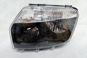 Фара левая Renault Duster 1 2011-2015, черная O.E.M. арт. OEM0165FL