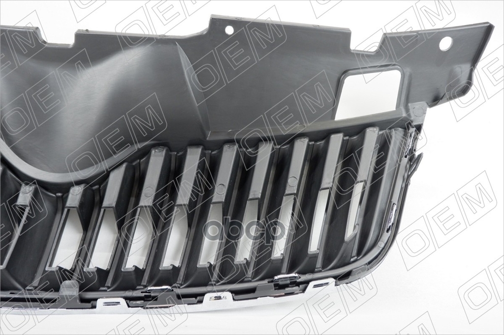 Решетка радиатора Skoda Fabia 2 5J 2010-2014, под накладку O.E.M. арт. OEM3012