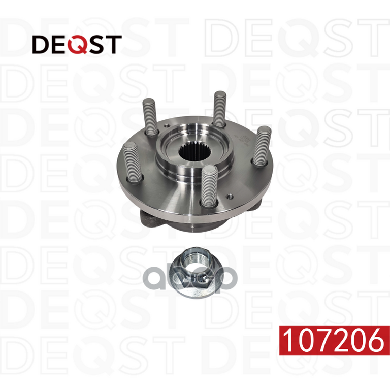 Ступица колеса в сборе с подшипником передняя Hyundai/Kia KiaC eed 2012 DEQST арт. 107206