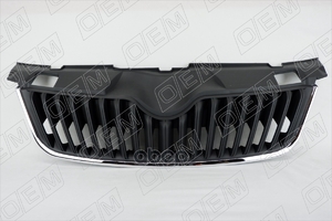 Решетка радиатора Skoda Fabia 2 5J 2010-2014, под накладку O.E.M. арт. OEM3012