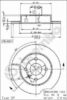 Диск тормозной Standard Зад Лев Прав OPEL ASTRA MERIVA Brembo 08.7626.10