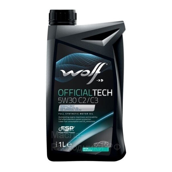 Моторное масло WOLF OFFICIALTECH 5W30 C2/C3 1л