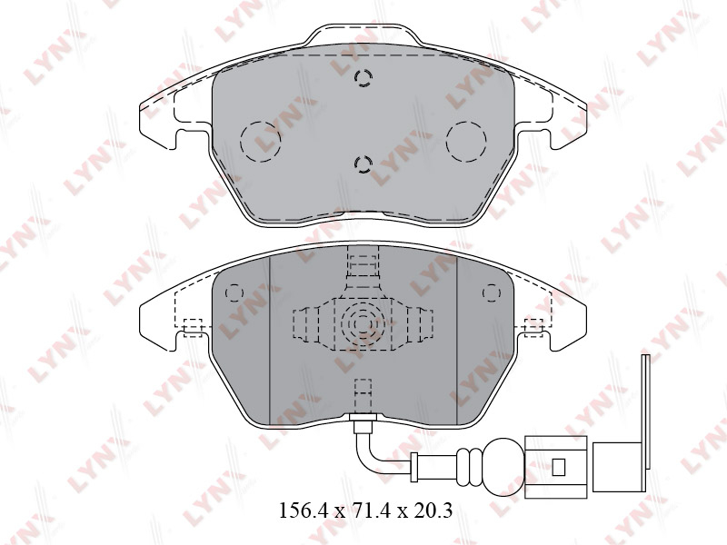 Колодки тормозные передние SCODA OCTAVIA LYNXauto BD-1203