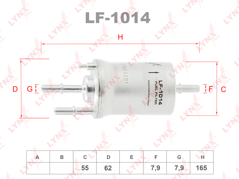 Фильтр топливный LYNXauto LF1014 VOLKSWAGEN POLO