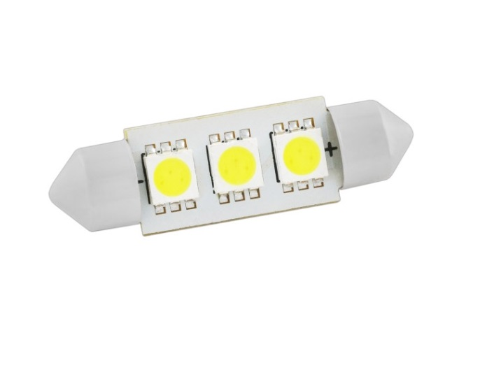 Лампа подсветки светодиодная C5W 12V SKYWAY T11 3SMD