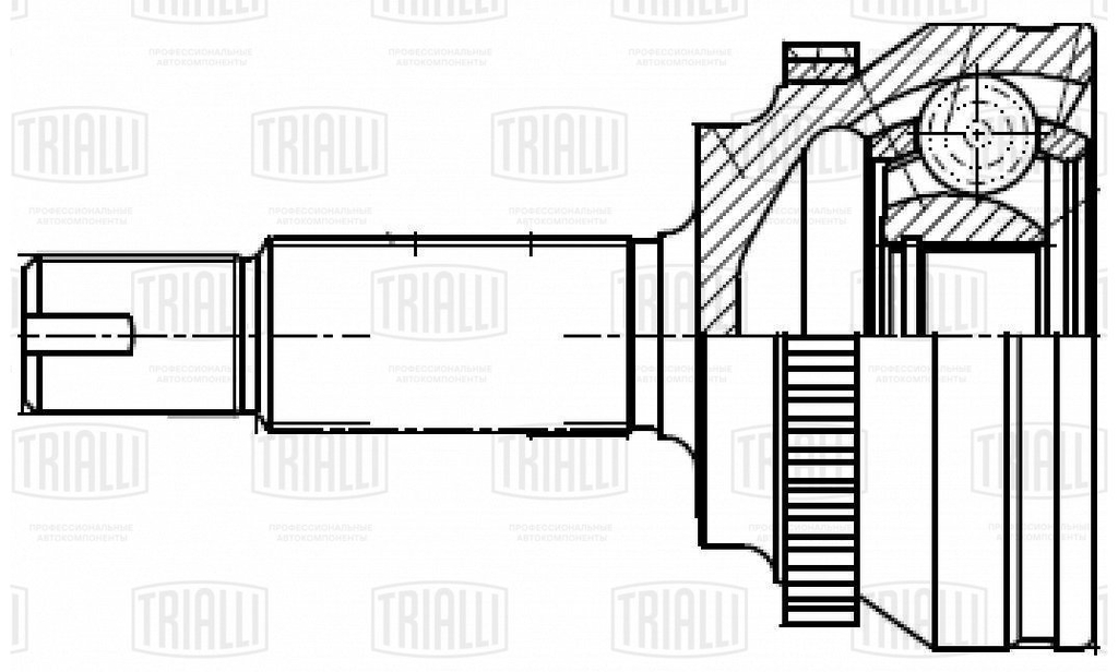 ШРУС наружный GEELY EMGRAND EC7 09- 23 шлц TRIALLI GO300