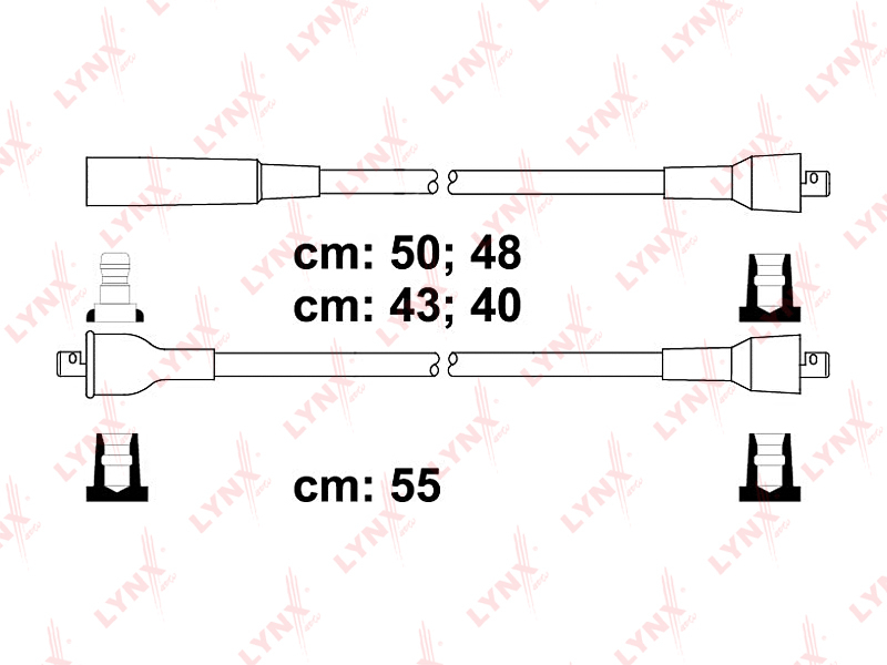 Комплект высоковольтных проводов (класс F) LYNXauto SPC4605