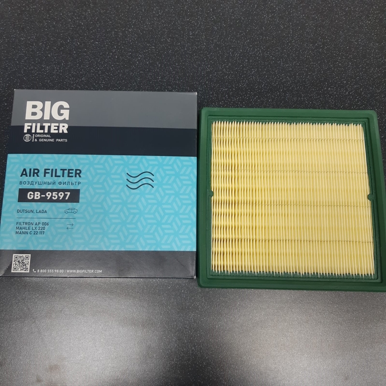 Фильтр воздушный BIG FILTER GB9597 ВАЗ 2104-2105,2107-2112,2121,1118,2170,2123