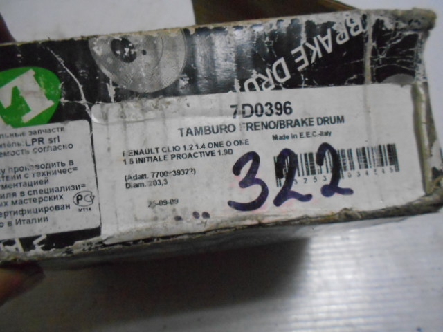 Барабан тормозной RENAULT CLIO AP 7D0396
