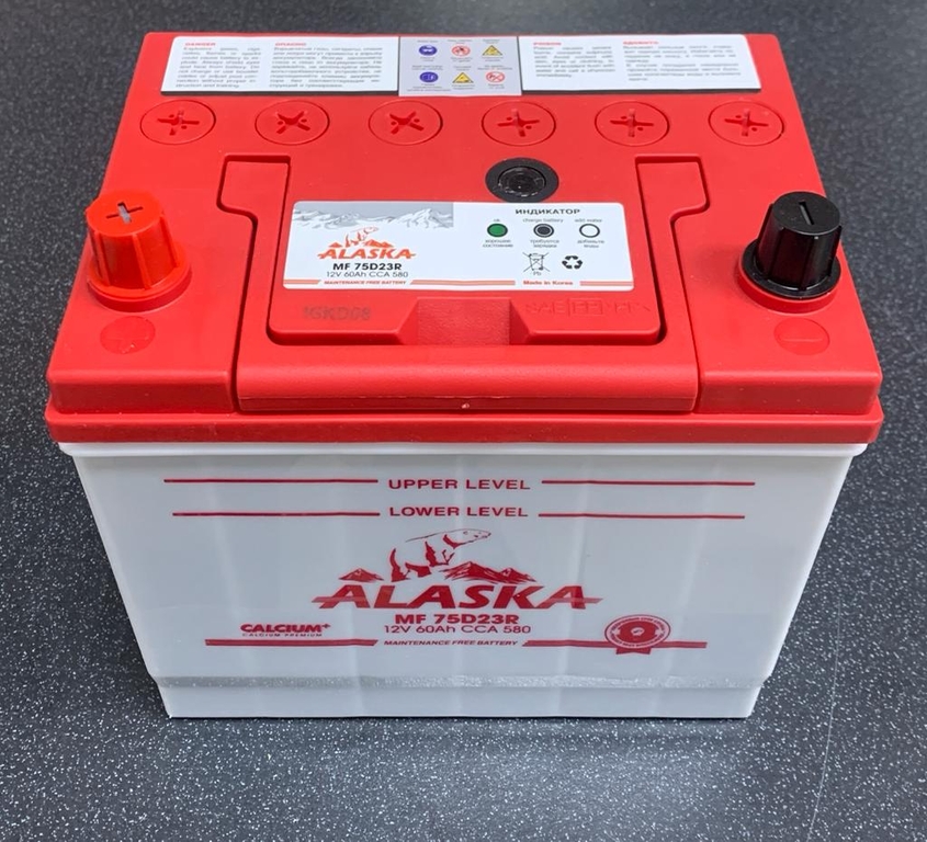 Аккумуляторная батарея ALASKA 8808240010498 MF 60A/ч CCA 580A75D23R calcium+ 230/172/220