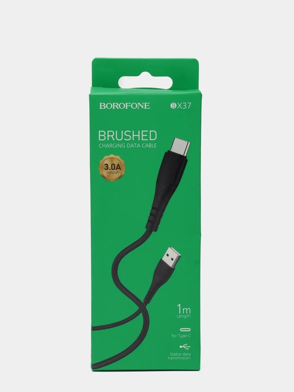Кабель зарядный BOROFONE BX37 (1m, Type-C) 3.0А для Android 