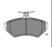 Колодки тормозные Перед AUDI A4 Volkswagen PASSAT Syncro 4motion1.9 TDI Allied Nippon adb0736