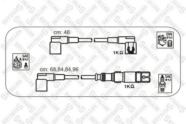 Комплект проводов зажигания STELLOX 1038248SX