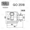 ШРУС внутренний Mazda 6 (02-) MT Перед Прав Trialli GO 2518 OEM GD3822520