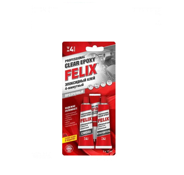 Клей герметик эпоксидный FELIX 411040064 прозрачный