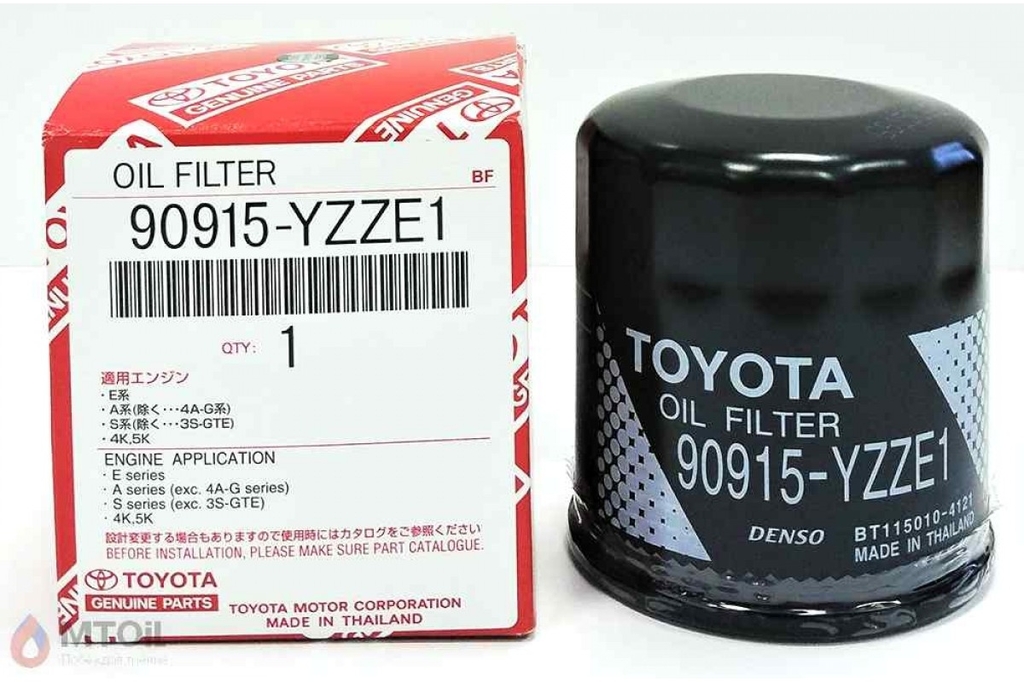 Фильтр масляный TOYOTA 90915YZZE1 TOYOTA Avensis, Camry, Corolla