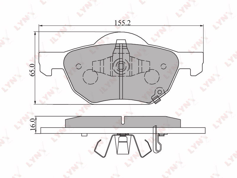 Колодки тормозные дисковые Перед HONDA ACCORD2.2 i-CTDi 2.4 Vtec E2.4 E LYNXauto BD-3413