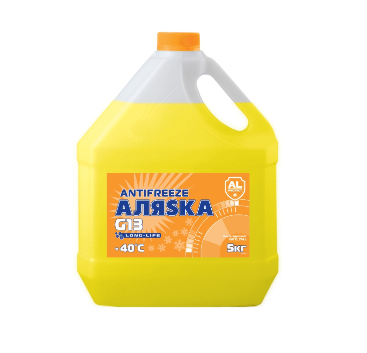 Антифриз Аляска G13 -40 желтый 5 кг