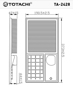 Фильтр воздушный TOTACHI TA2428 POLO, RAPID