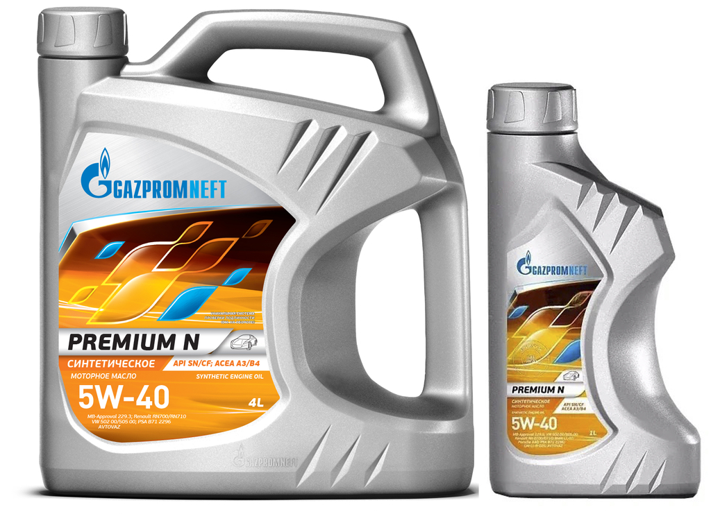 Моторное масло Gazpromneft 2389901311А  Premium N 5W-40 4л+1л