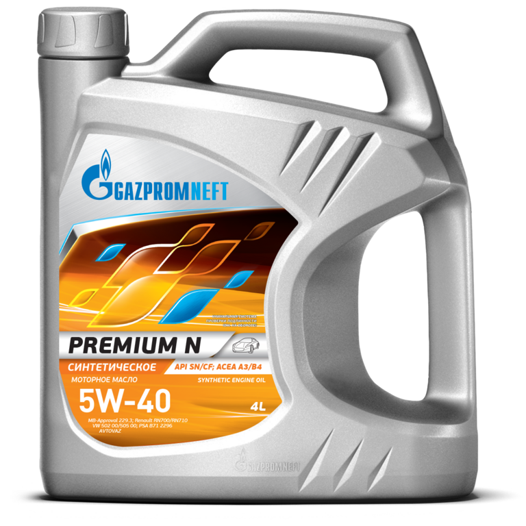 Моторное масло Gazpromneft 2389901311А  Premium N 5W-40 4л+1л