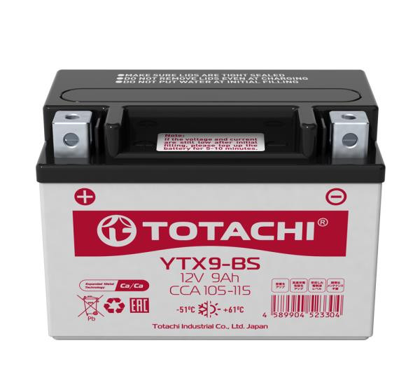 Аккумуляторная батарея TOTACHI CMF 9 а/ч YTX9-BS R AGM