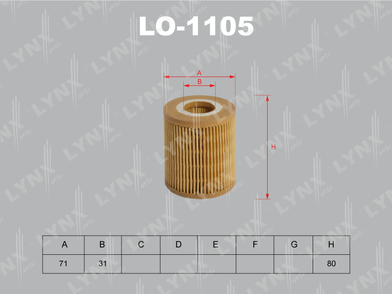 Фильтр масляный (вставка) LYNXauto LO1105 BMW 1 3 5 x3 z4