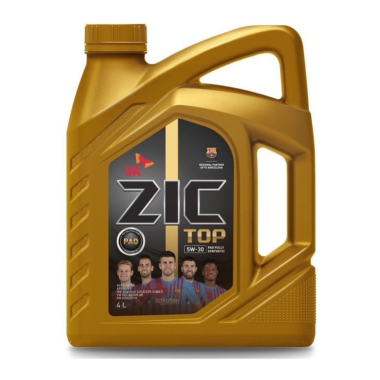 Масло моторное ZIC TOP 5W-30 SL A3/B4 синтетическое 4 л
