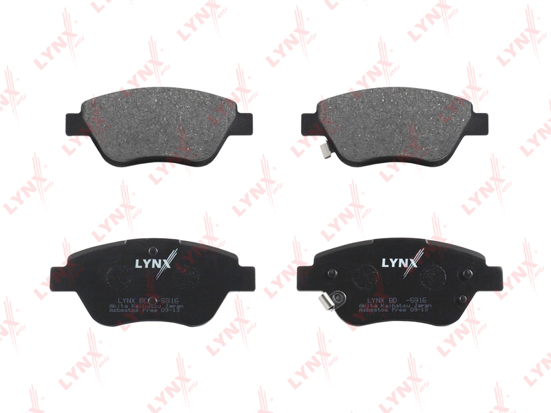 Колодки тормозные дисковые перед LYNXauto BD-5916